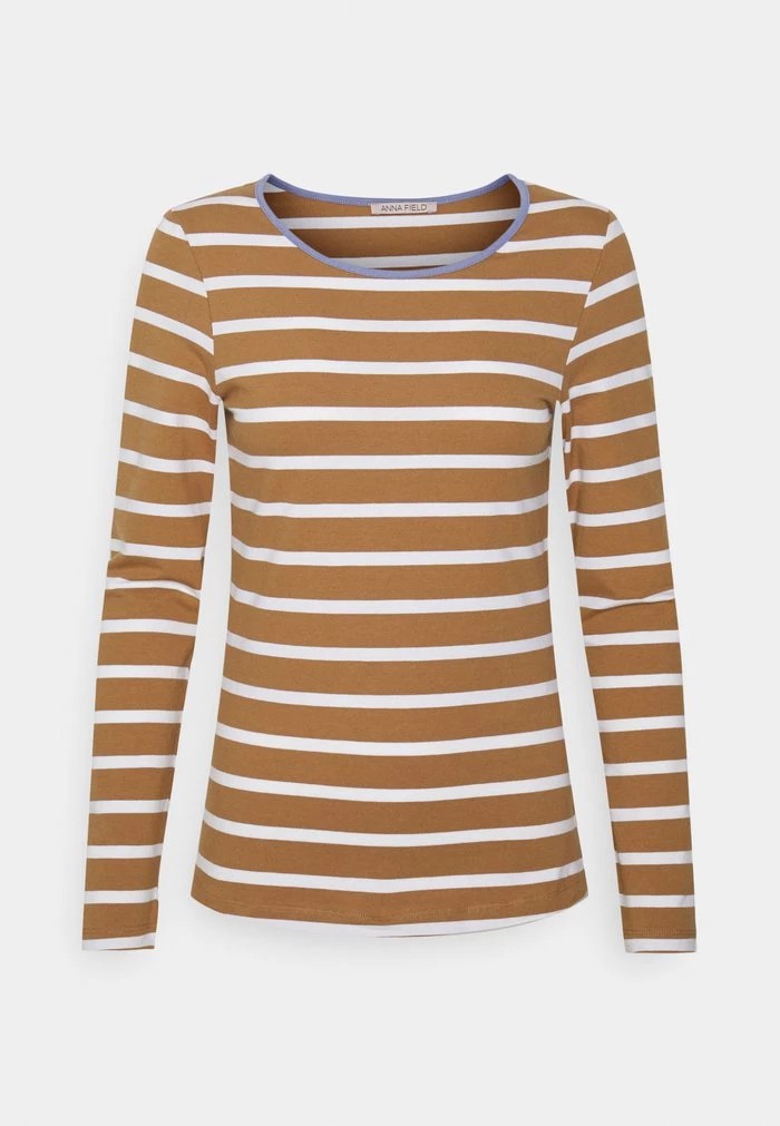 T-Shirt ANNA FIELD Anna Field Stripey Contrast Marron Femme | YPG-7668530